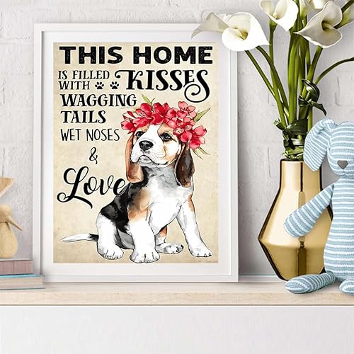 Miniatura 2 de UPABLUNSO Kits de pintura de diamantes 5D Beagle para adultos principiantes, taladro redondo completo, kits de arte para bricolaje, arte Beagle para