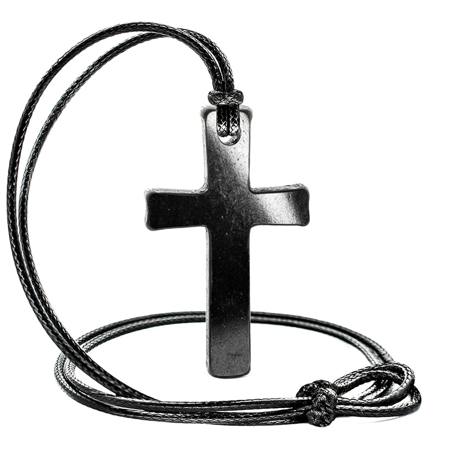 Shungite Pendant - Catholic Cross Jewerly - Affirms the Wearers Faith - Projects its Blessings inwardly for the Protection of the Soul - Image 7
