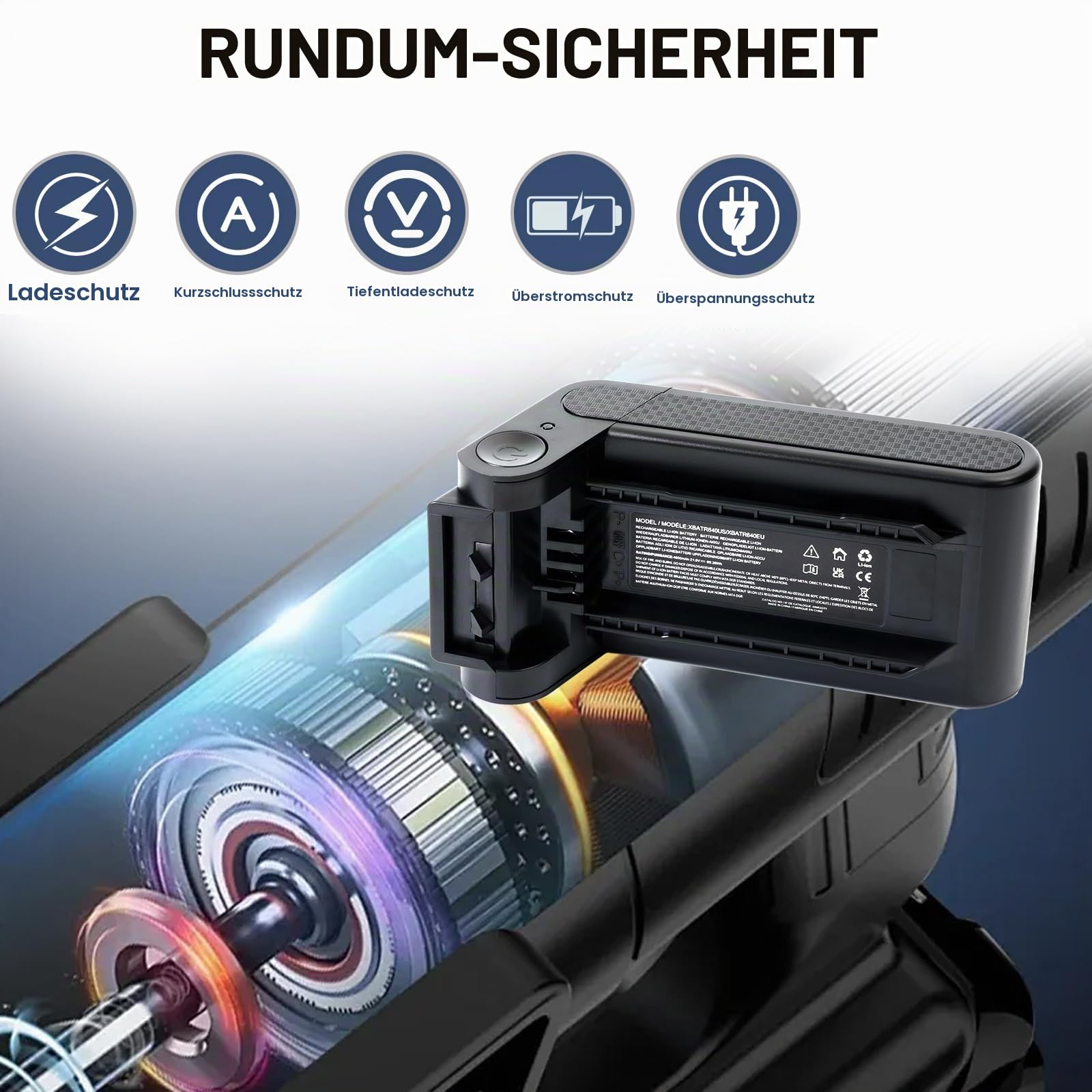 4600mAh XBATR640EU Ersatzakku für Shark IP1251 IP1250 IP1255 IP1251C IP1220 IP1220C IP3251 IP3251C IP3225 IP3124 IP3252 Staubsauger