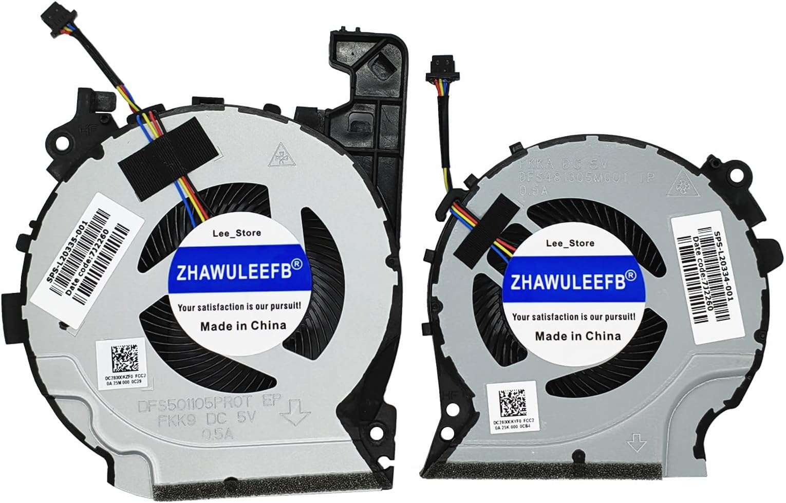 Replacement New CPU+GPU Cooling Fan for HP Pavilion 15-cx 15-cx0068tx 15-cv0058wm 15-cx0020nr 15-cx0030nr 15-cx0045nr 15-cx0049nr Series DFS501105PROT FKK9 SPS-L20335-001 L20334-001 Fan