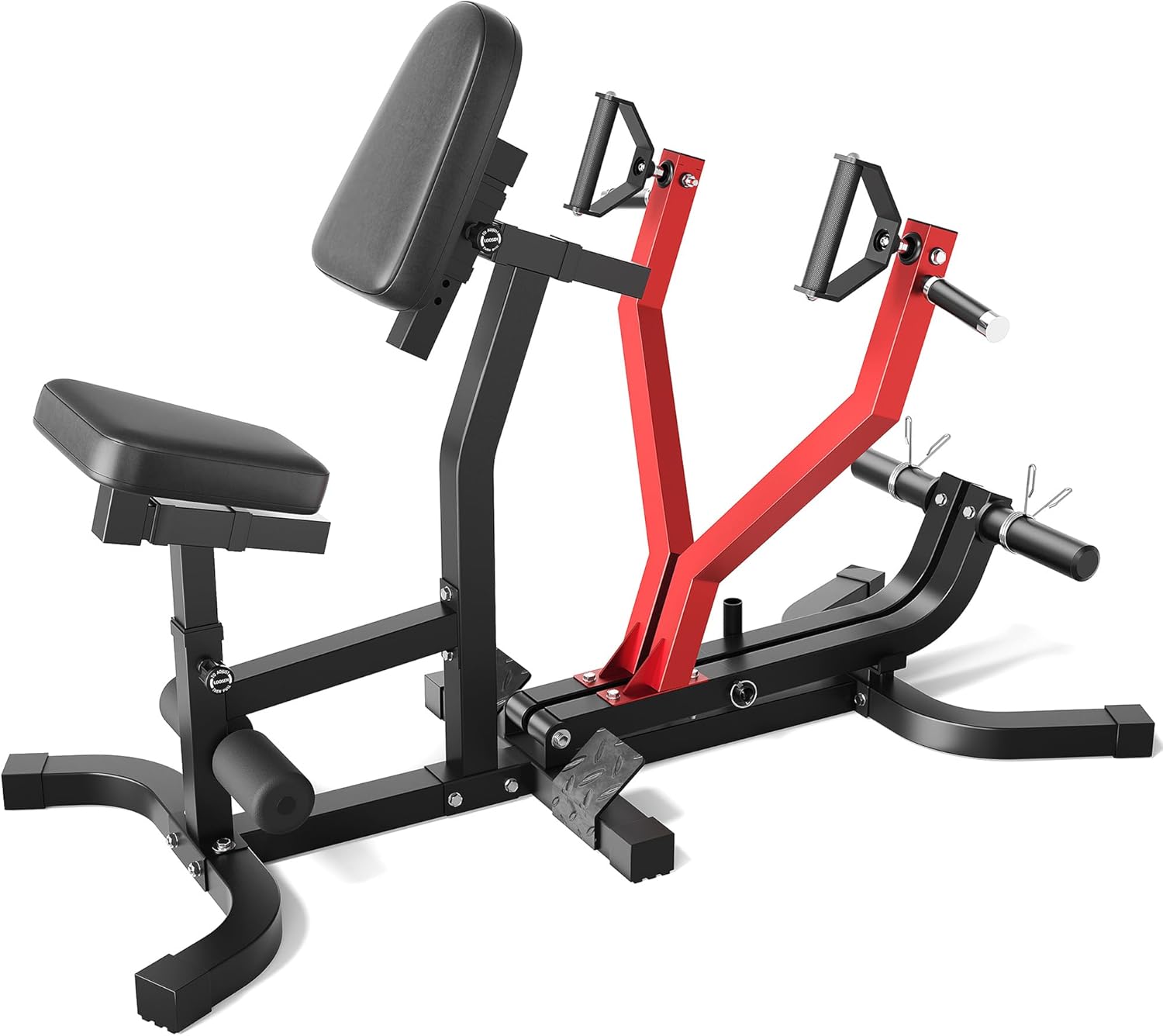 JELENS RM01 Seated Row Machine, Back Exercising Equipment Plate Loaded, Chest Supported T-bar Row Machine with Independent Arms, Back Machine Home Gym for 400LBS Capacity Gym Equipment