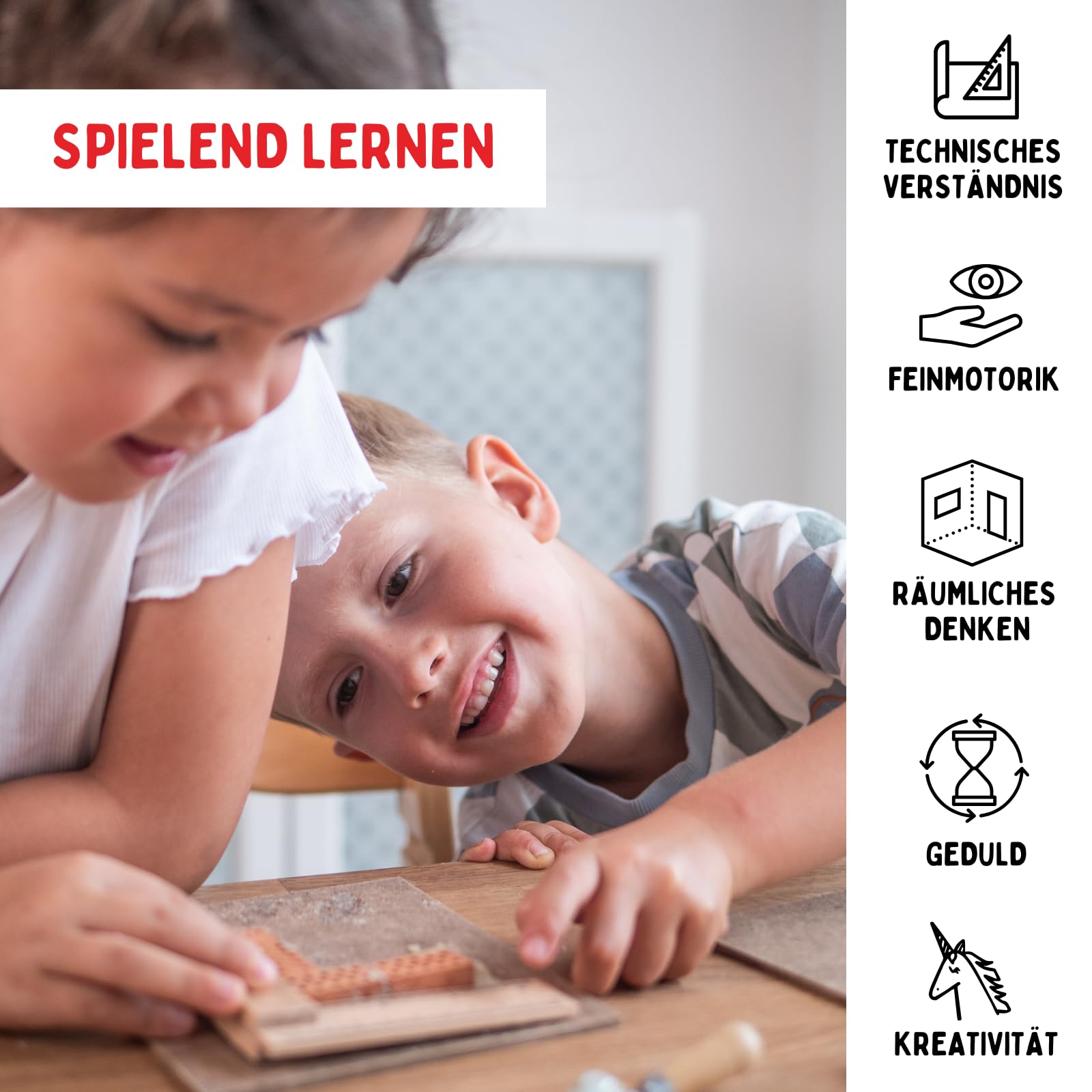 teifoc XXL Bastelset - Steinbaukasten 1500 mit 280 Bauteilen, ab 6 Jahren | Bausatz mit echten Mini Ziegelsteinen und wasserlöslichem Mörtel, Geschenk für Mädchen & Jungen zum Geburtstag & Weihnachten