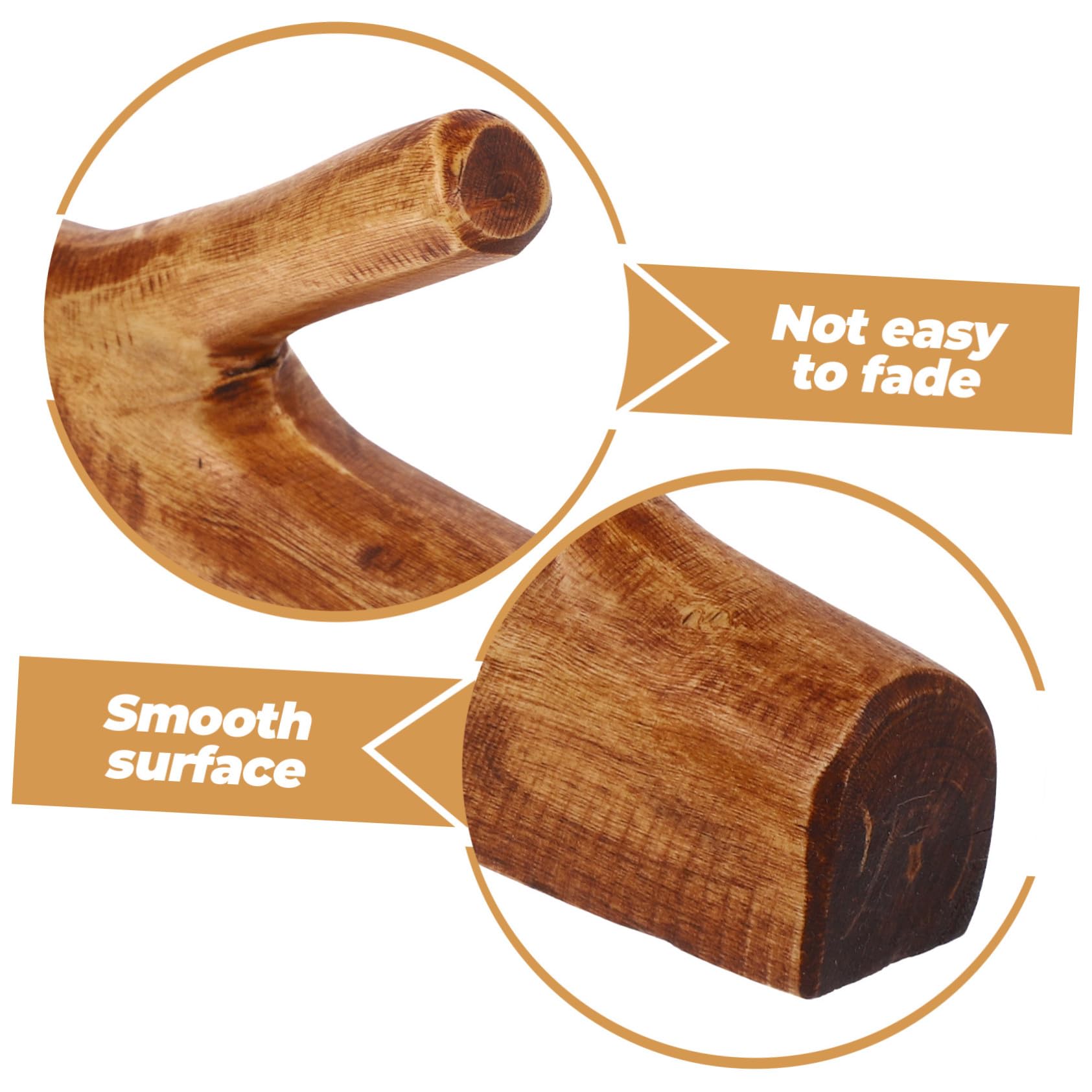 TOYANDONA Gancho Decorativo de Pared Estilo Rústico Gancho Adhesivo de Madera Natural para Colgar Abrigos Llaves y Bolsos para Entrada y Oficina sin Necesidad de Taladro