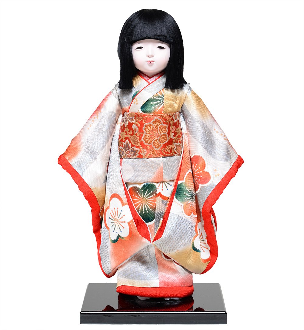 Amazon | 【ひな人形】【市松人形】13号市松人形：正絹京染古布本
