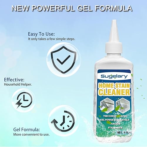 Miniatura 5 de Sugelary Limpiador de manchas para el hogar, gel limpiador de manchas de moho de 5 onzas líquidas para lavadora, gel limpiador de manchas
