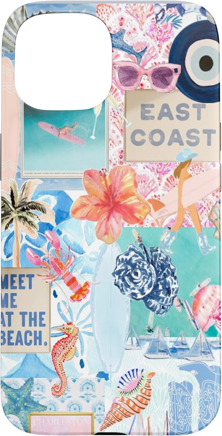 Retro Girly Beachy Costal Life Summer Collage Case for iPhone 11