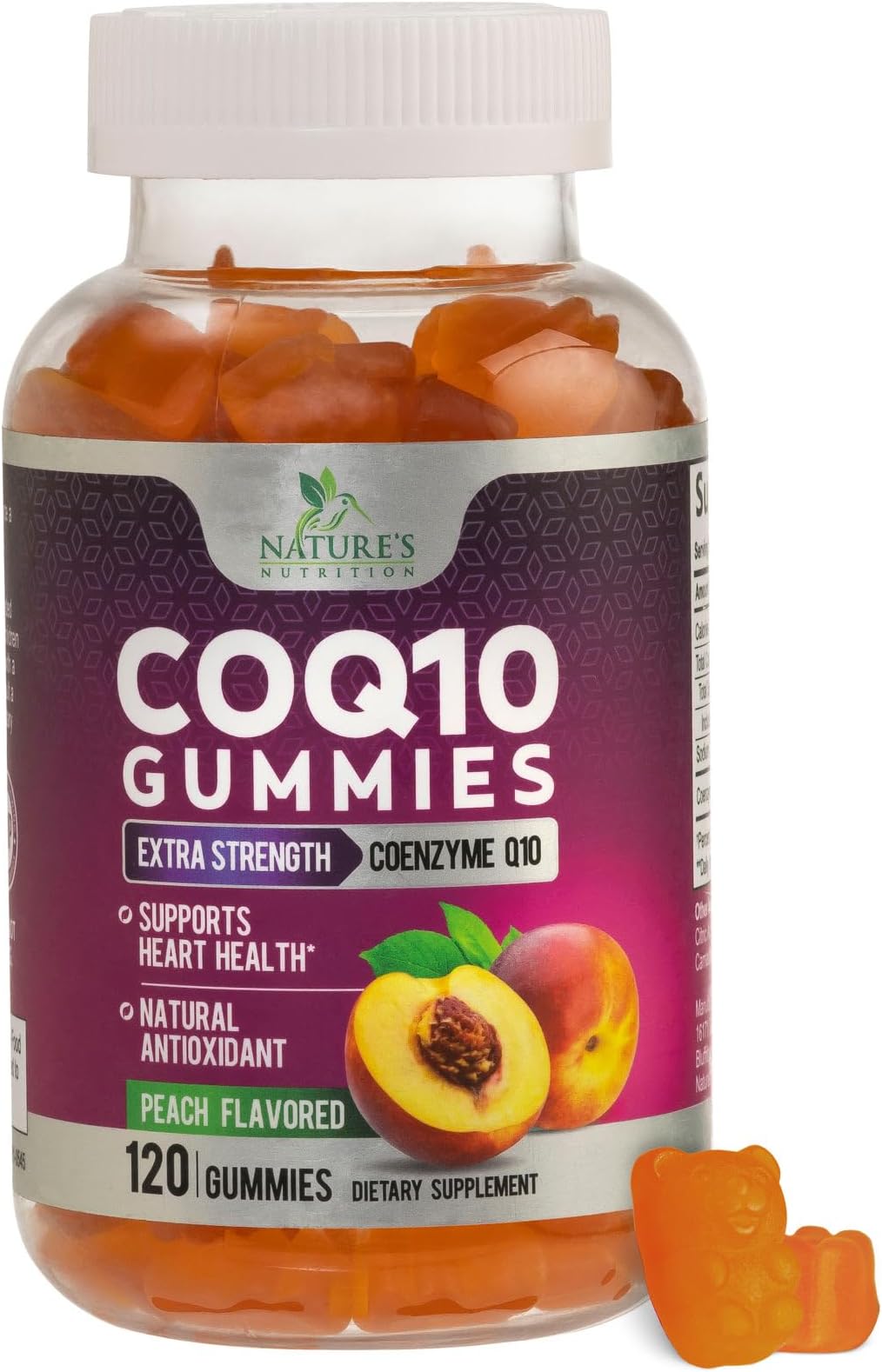 CoQ10 Gummies - Coenzyme Q10 100mg Per Serving - 3X Strength, High Absorption, Antioxidant Supplements for Heart Health Support & Energy Production, Ultra Coq 10 Vitamins Supplement - 120 Gummies