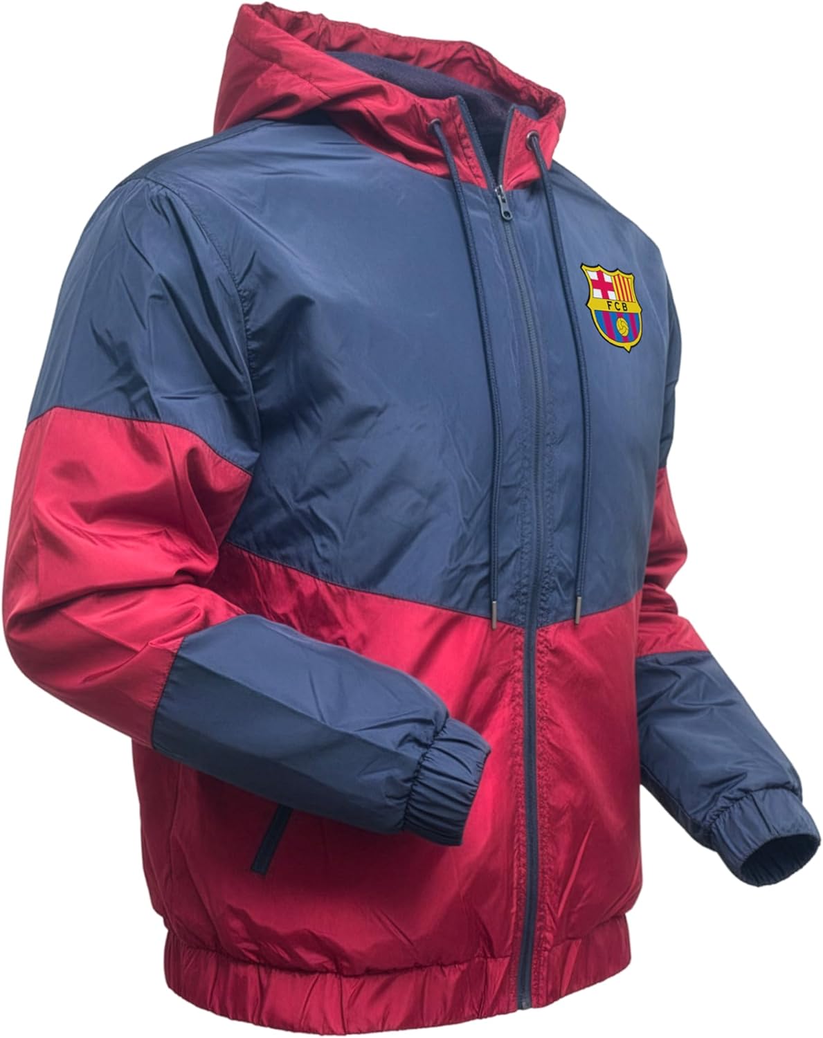 Icon Sports Barcelona Licensed Windbreaker Rain Jacket – Adult Sizes, Hooded Zip-Up - Image 6