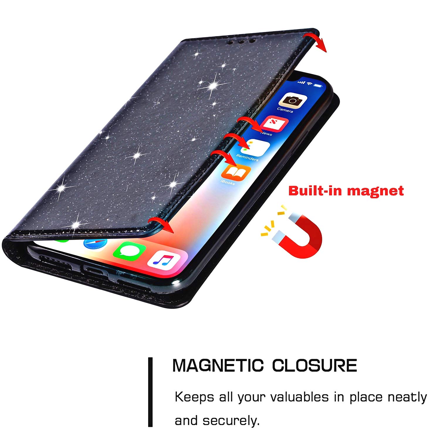 ZYZX SF Capa de telefone carteira para iPhone 11 Pro, capa