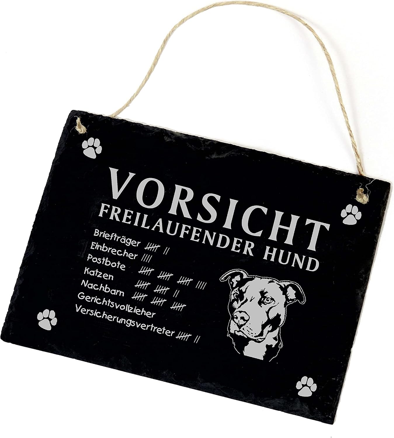 Pubblimania Hundewarnschild „Achtung Vor Dem Hund“ – Aluminium, 20x15 Cm, 3 Mm Dick, Wetterfest