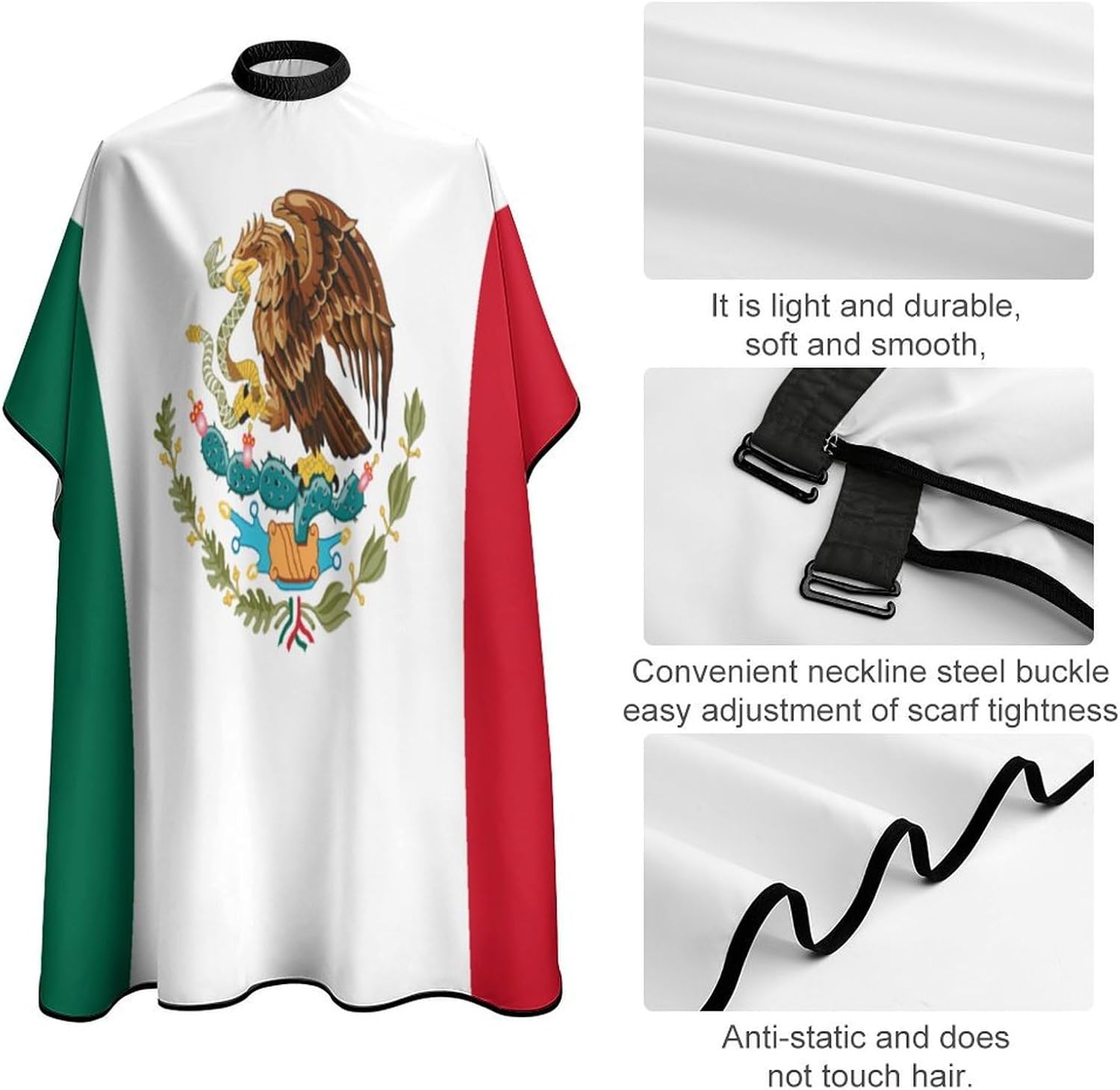 Flag of Mexico Barber Cape Professional Hair Cutting Apron Hairdresser Cape for Men Women