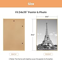 Vista 10 de upsimples - Marco de 12 x 16 pulgadas, color blanco, paquete de 3 marcos de fotos, marco de póster para montaje en pared horizontal o vertical, a