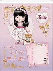 Papel de Carta Jolie TILIBRA - 50 Folhas (Rosa)