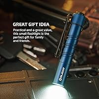 Vista 8 de OLIGHT I3T 2 EOS - Linterna de bolsillo EDC, 200 lúmenes, linterna táctica compacta y brillante de doble salida, interruptor en el extremo