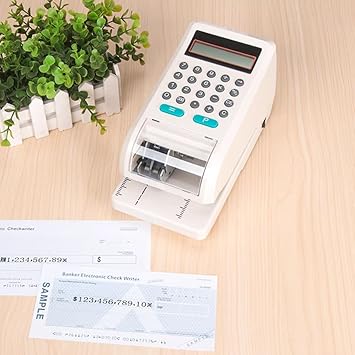 Small Check Printer, 4.61 * 9.69 * 4.96 in 16 Digit