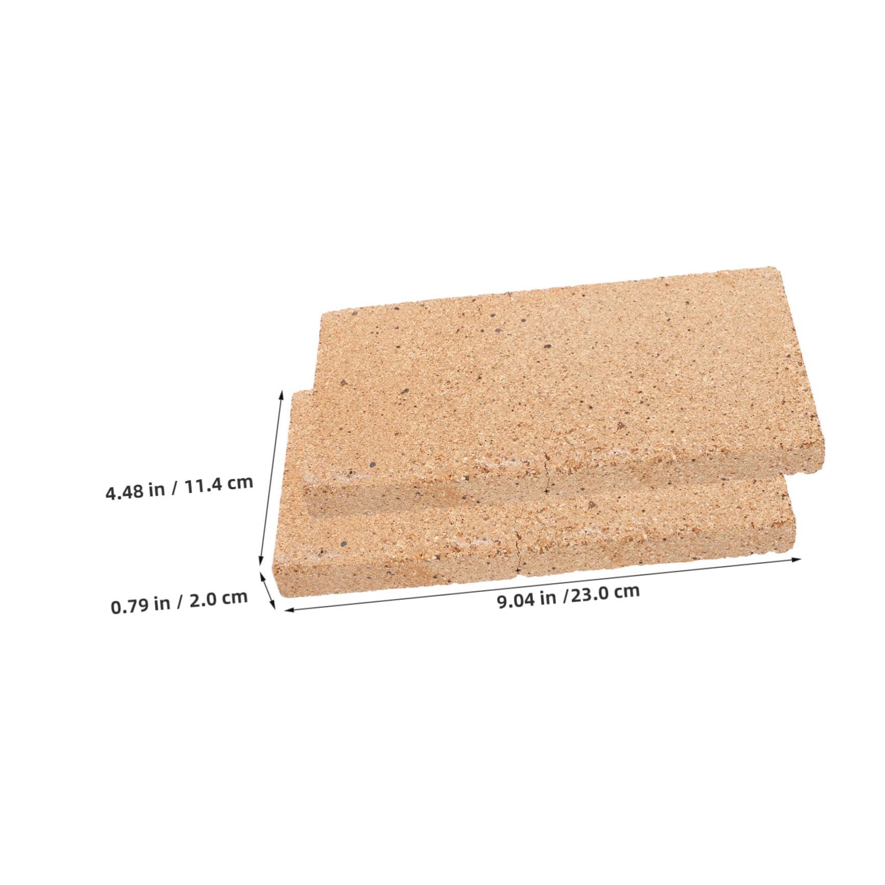 CRAFTHROU Mattoni Refrattari in Argilla Accessori per Riscaldamento Domestico 230x114x20mm 2 Pezzi Mattoni Isolanti Resistenti al Calore per Stufa a Legna e Forno per Caminetto e Barbecue