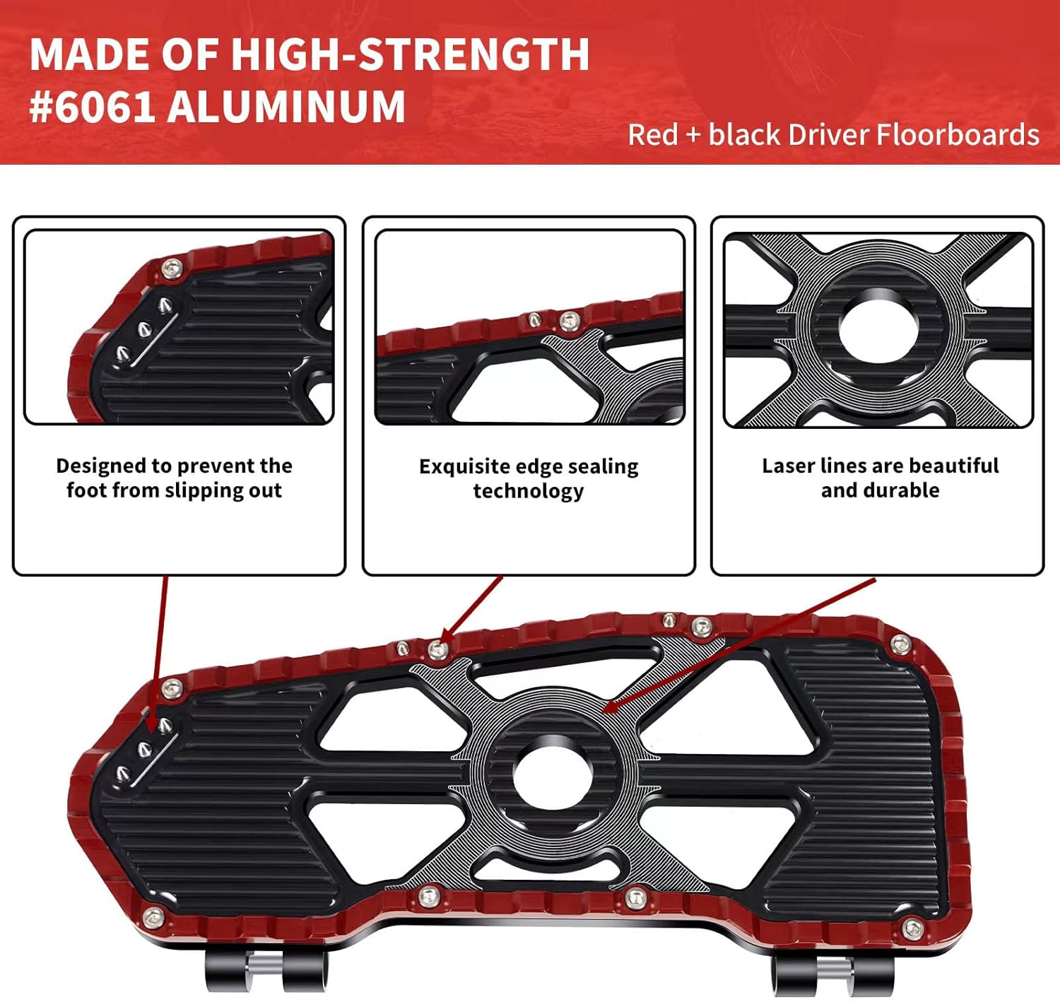 Driver Floorboards Footpegs for Harley Touring Road King Road Glide Street Glide Electra Glide CVO Tri Glide 1999-2025 & 2009-Later Trike