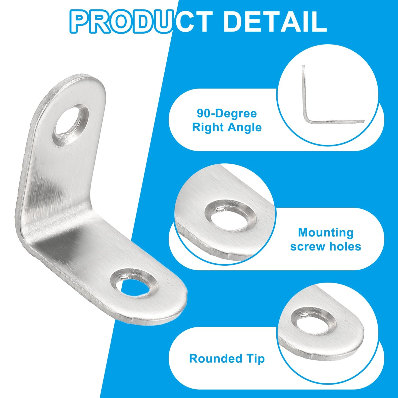 PATIKIL 40 Pcs Metal L-Shape Brackets - Image 3