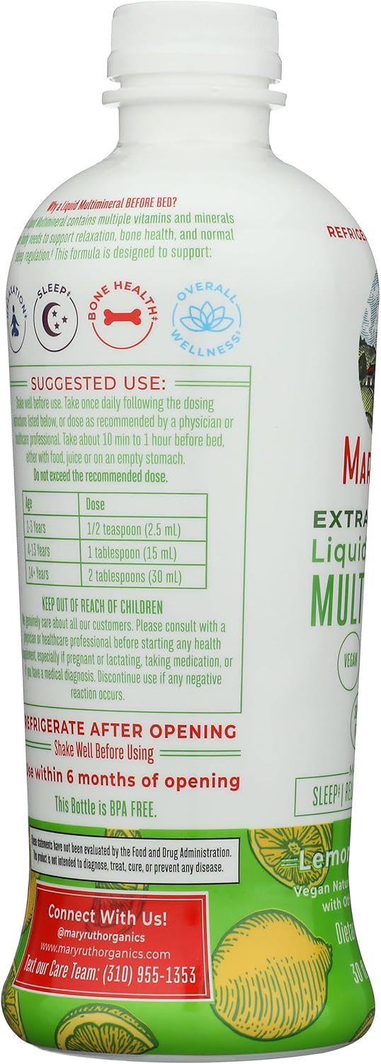 Mary Ruth's Lemonade Extra Strength Nighttime Liquid Multimineral, 30 FZ