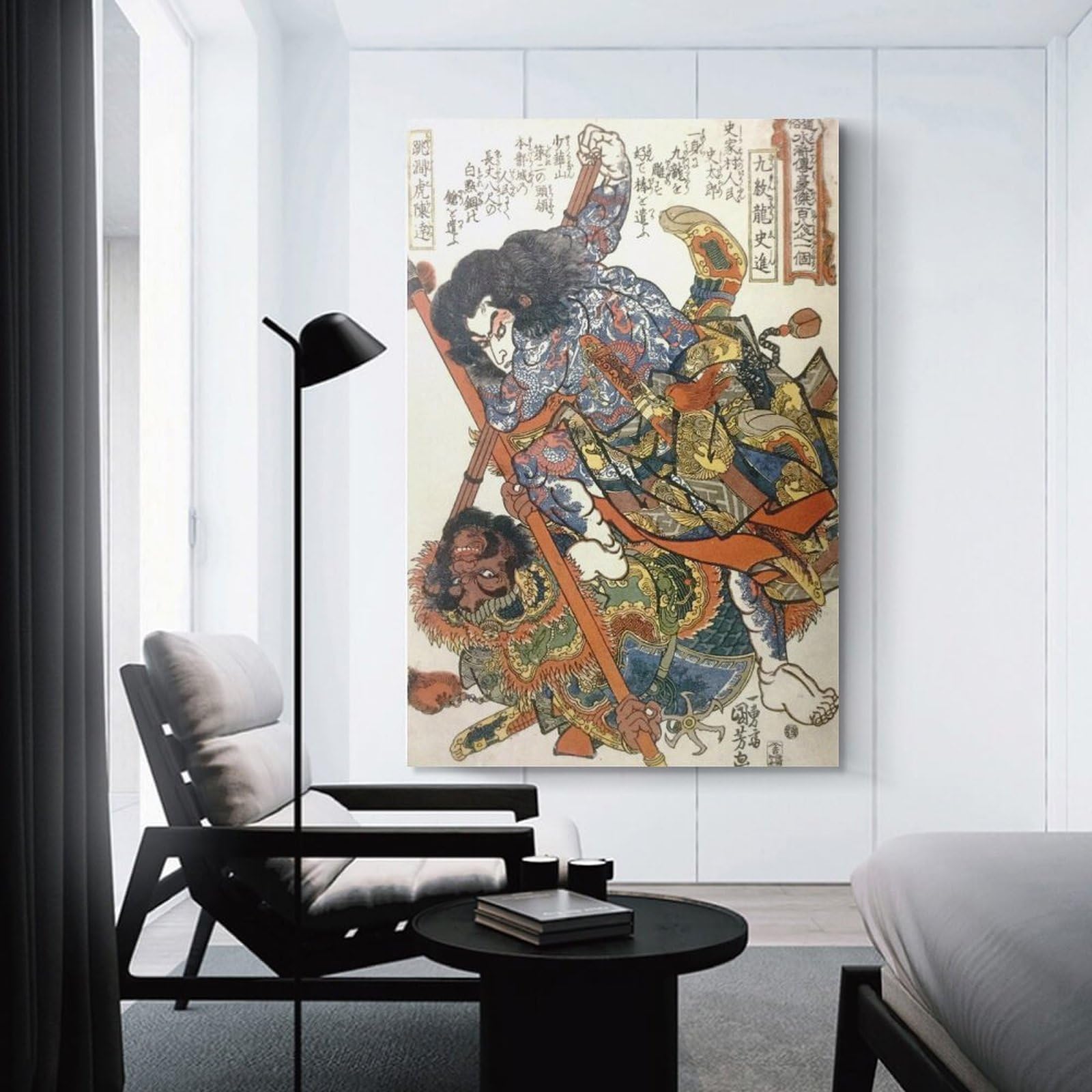 額縁付き】A2 ポスター 3枚セット 歌川国芳 「相馬の古内裏」 額縁