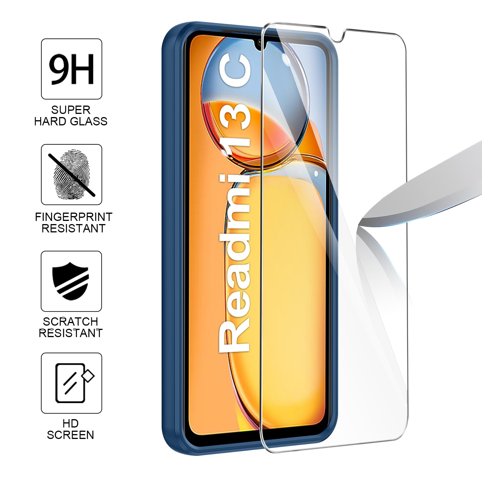 Funda Transparente Para Xiaomi Redmi Note 13 4G | Silicona Suave Con Protección De Cámara Y 2 Cristales