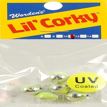 Yakima Bait Lil Corky 6 Pk Sz 10 Dtuc Uv منتجات الصيد