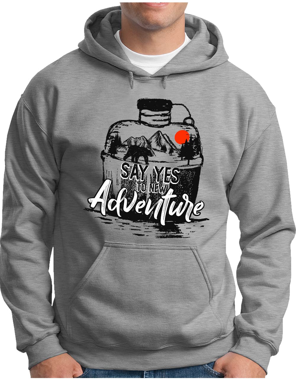 Pull à capuche rando homme gris OM3 pour la montagne - 4