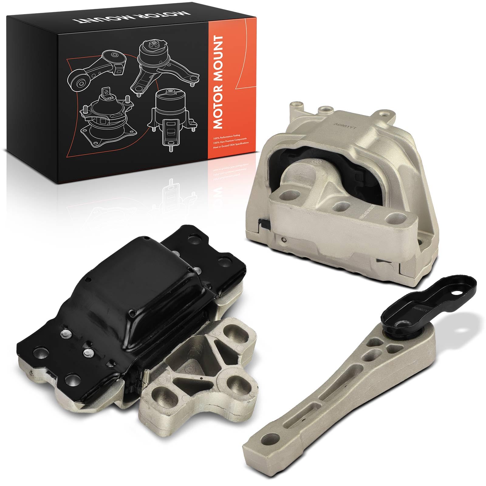 Frankberg 2 soportes de motor + 1 soporte de transmisión delantero derecho