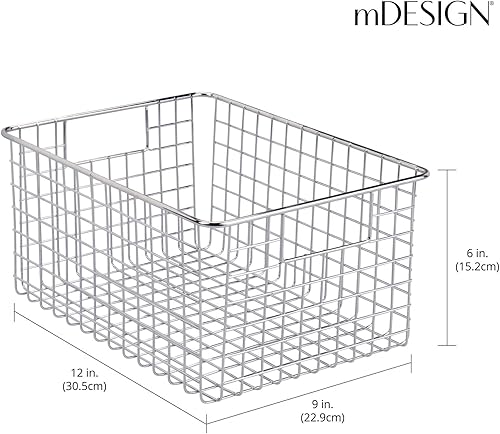 Miniatura 4 de mDesign - Canasta de alambre de metal, para organizar y almacenar alimentos
