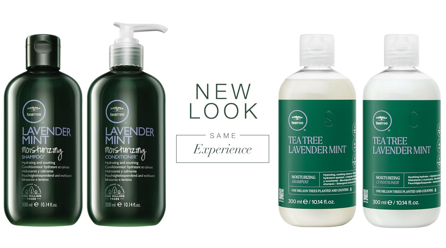 Tea Tree Lavender Mint Shampoo and Conditioner Set, Hydrates + Soothes, For Coarse + Dry Hair, 10.14 fl. oz., Set