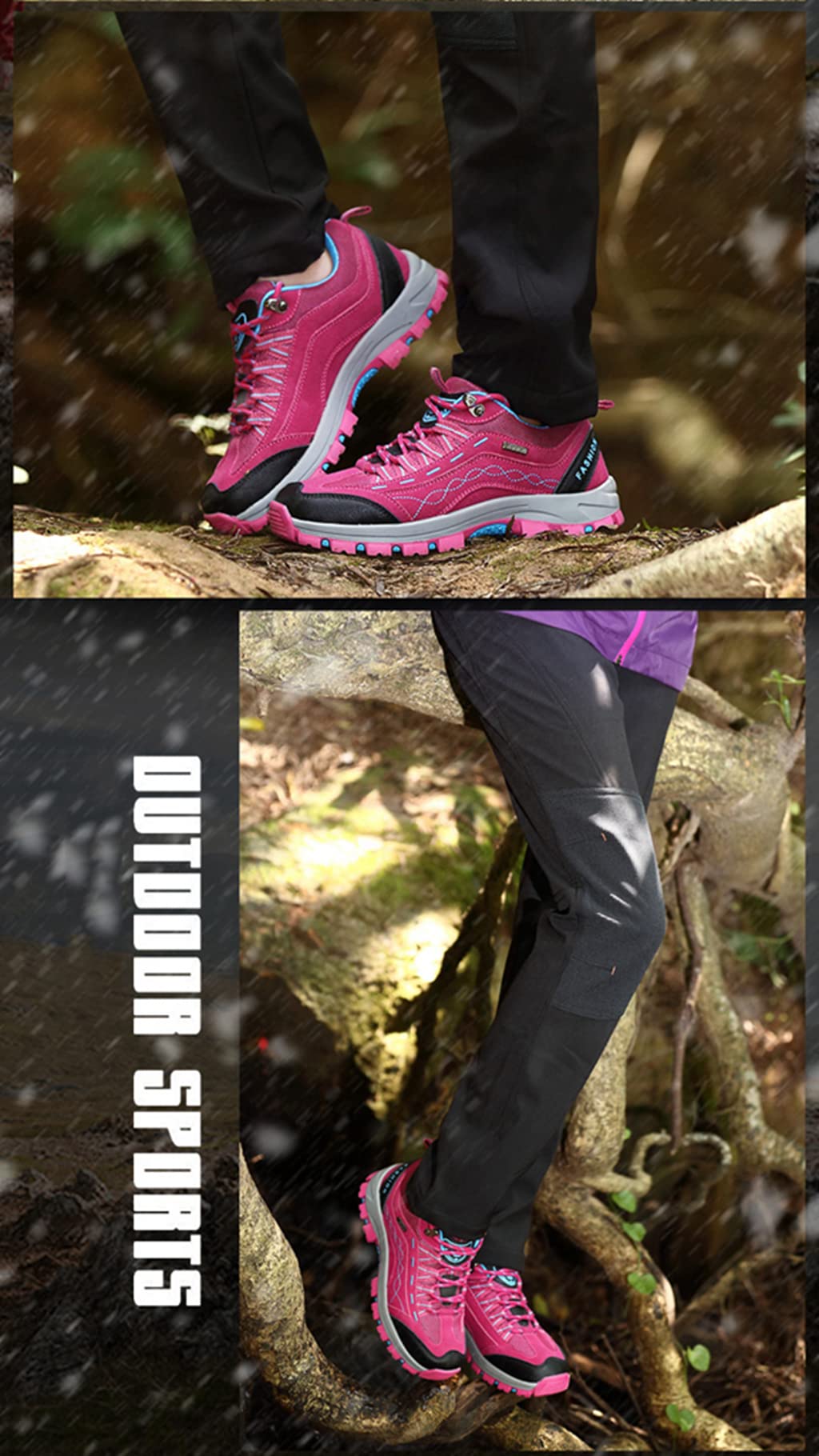 Zapatos De Senderismo para Mujer Antideslizantes Botines Transpirables Al Aire Libre Zapatillas De Trekking