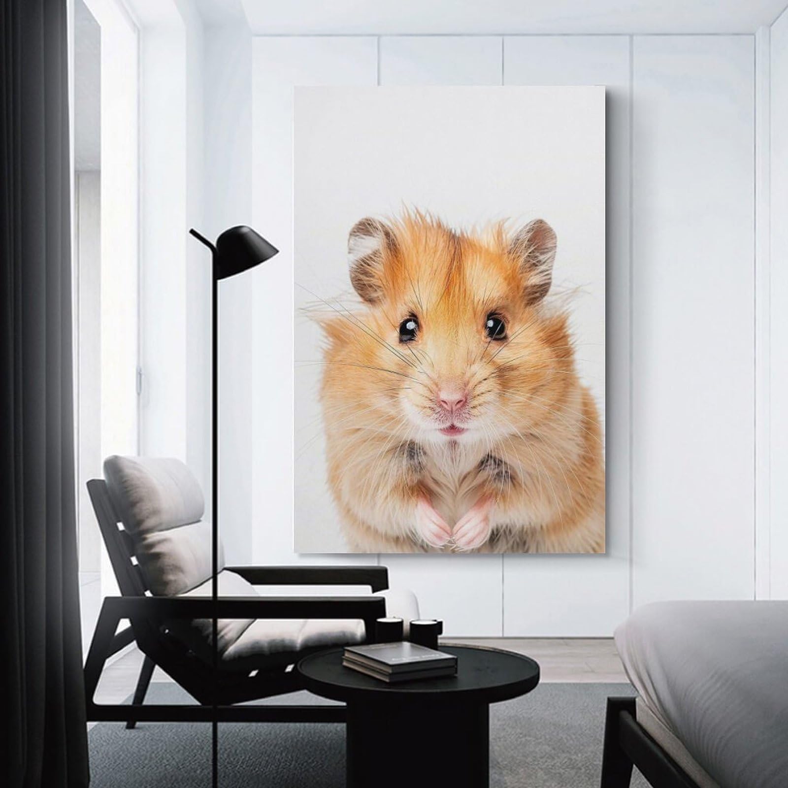 Junmoney Unframe-Style-24-1 Canvas Wall Art Cute Baby Hamster, 08X12inch(20X30cm), For New Homes, Bedrooms Or Workspaces, Canvas Artwork With Gifting Potential