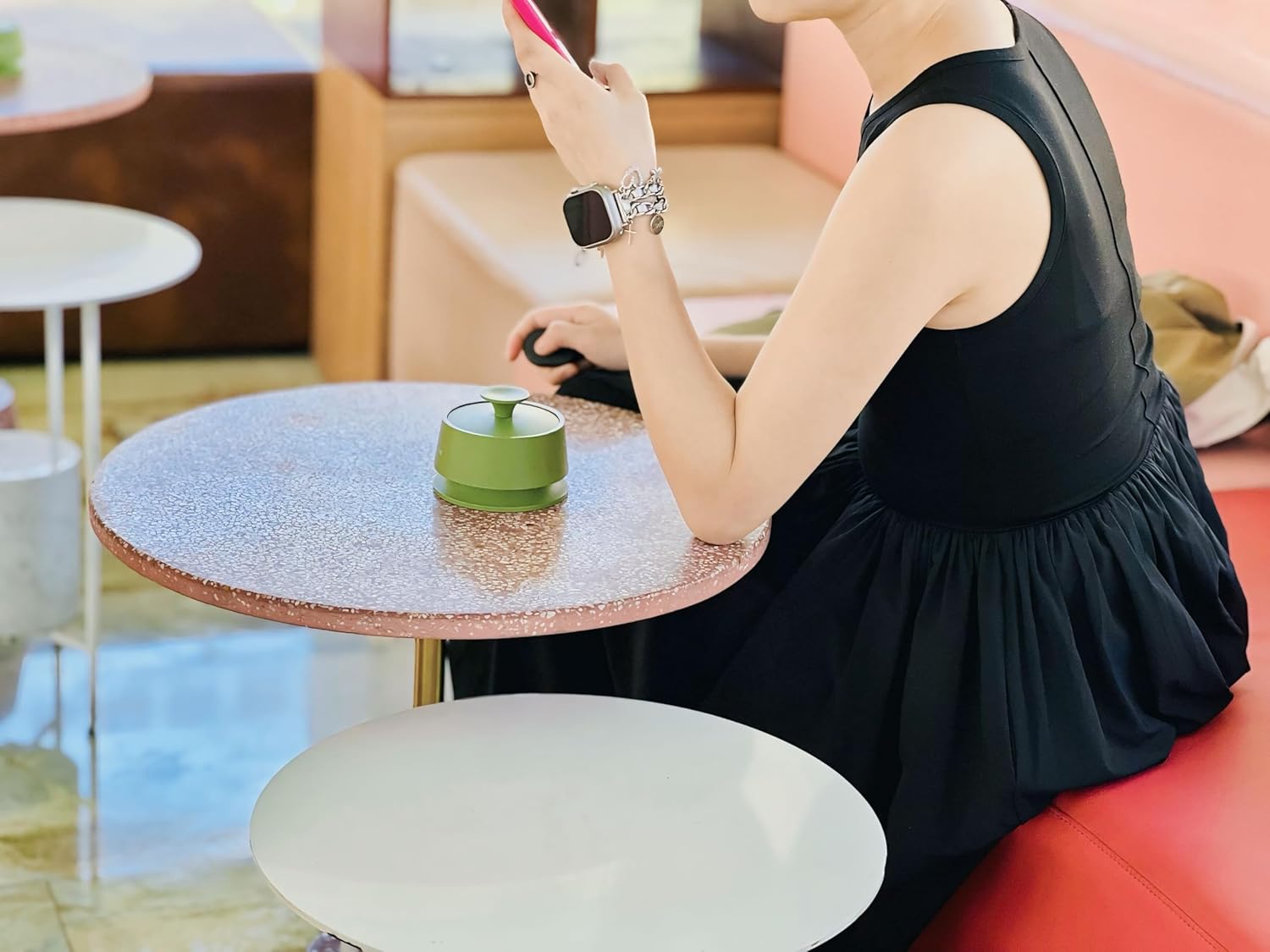 Silver Bracelet Band with Cute Charm Compatible for Apple Watch 38mm 40mm 41mm 42mm (S10) Women, Cuban Chain Strap for iWatch Series 10 9 8 7 6 5 4 3 2 SE - Image 8