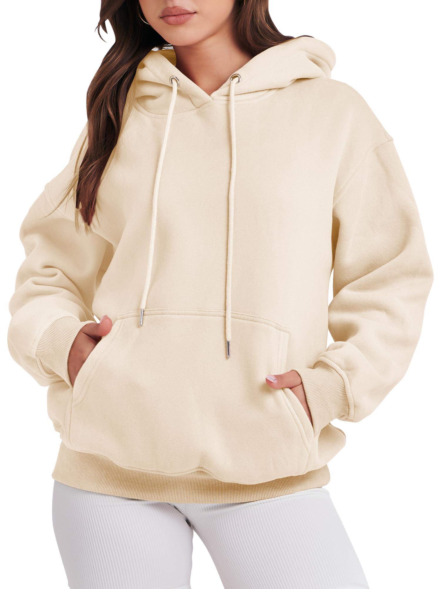 ANRABESS Women's Oversized Fleece Hoodies Basic Pullover Sweatshirt Fall Fashion 2025 Outfits Trendy Y2k Teens Preppy Clothes