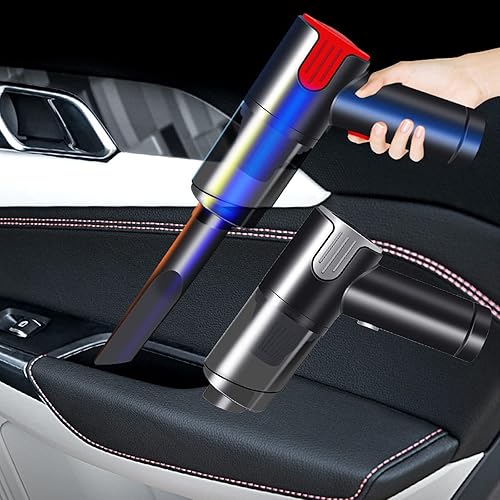 MUMICO Vac-uum Limpiador para automóvil  Limpiador de mano inalámbrico dual 2 en 1 en seco, ultra ligero, carga USB, adecuado para limpiar el