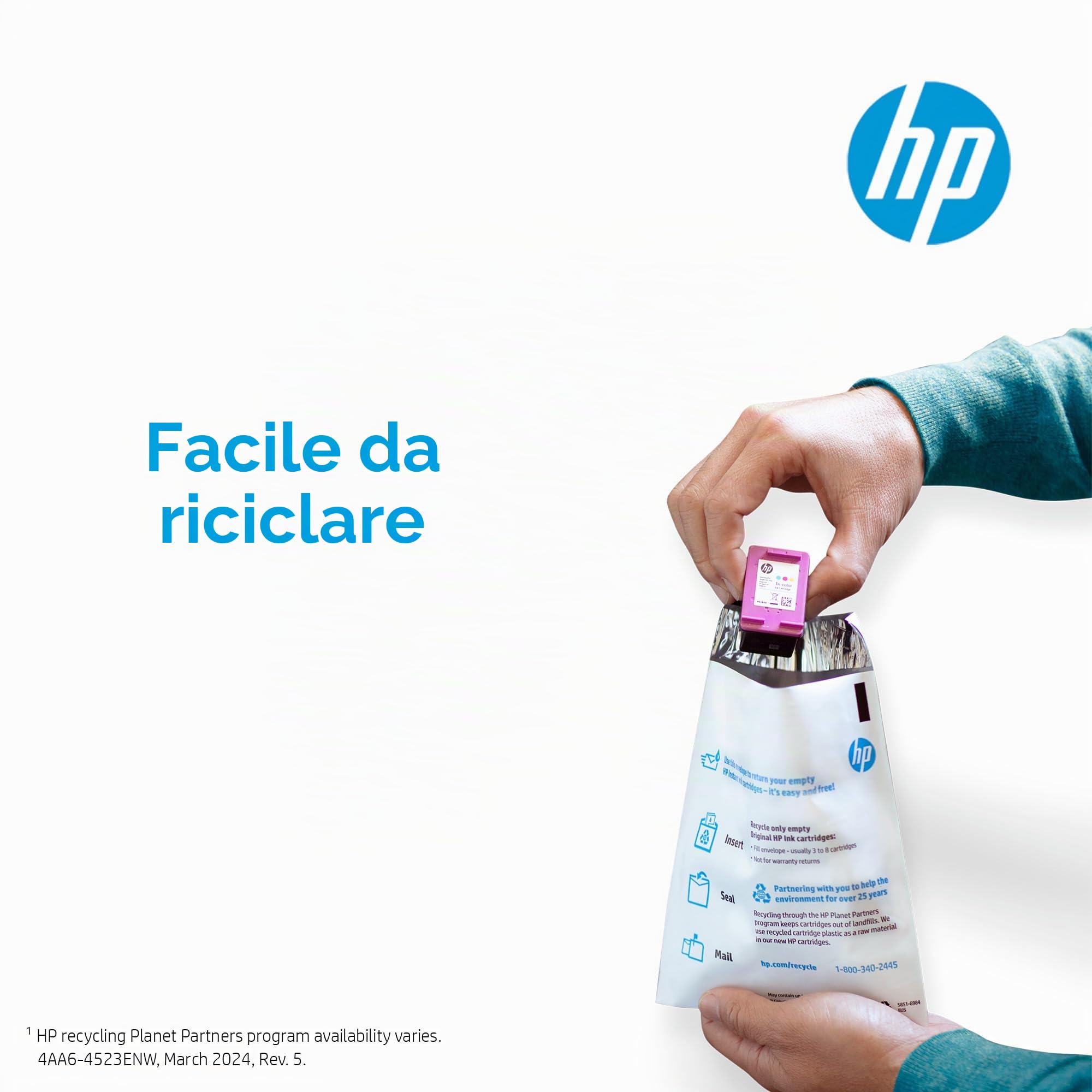 HP 45 51645AE Cartuccia Originale per Stampanti a Getto di Inchiostro, Compatibile con Deskjet 710c, 720c, 815c, 850c, 930, 980cXi, 1180c, 1215, Officejet T45, T65, G55M, Nero