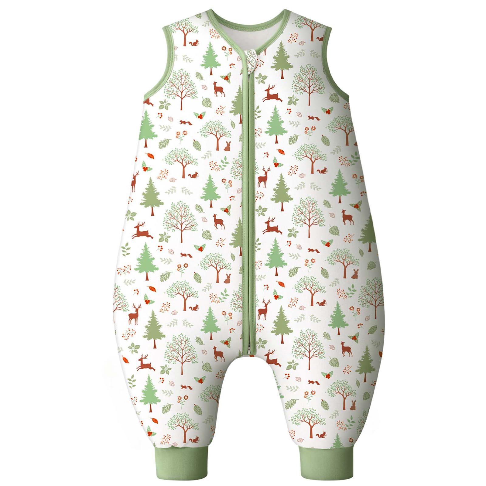 Looxii Saco de Dormir bebé con Pies 2.5 TOG Algodón Saco Dormir En otoño Todo el año para 6-18 Meses Niños Niñas 70 cm