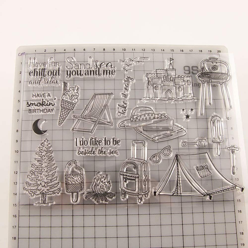 LZBRDY Stempel & Stanzschablonen-Set – Heißluftballons, Blumen & Schmetterlinge, Transparent Für Karten, Scrapbooking & Basteln