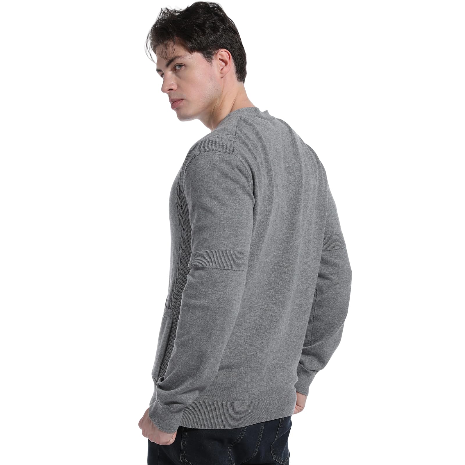 Cardigan da Uomo Maglieria Scollo V Cardigan con Tasche Cotone a Maniche Lunghe Maglione Elegante e Casual Giacca Leggera per Ufficio e Appuntamenti Taglie S-XXL