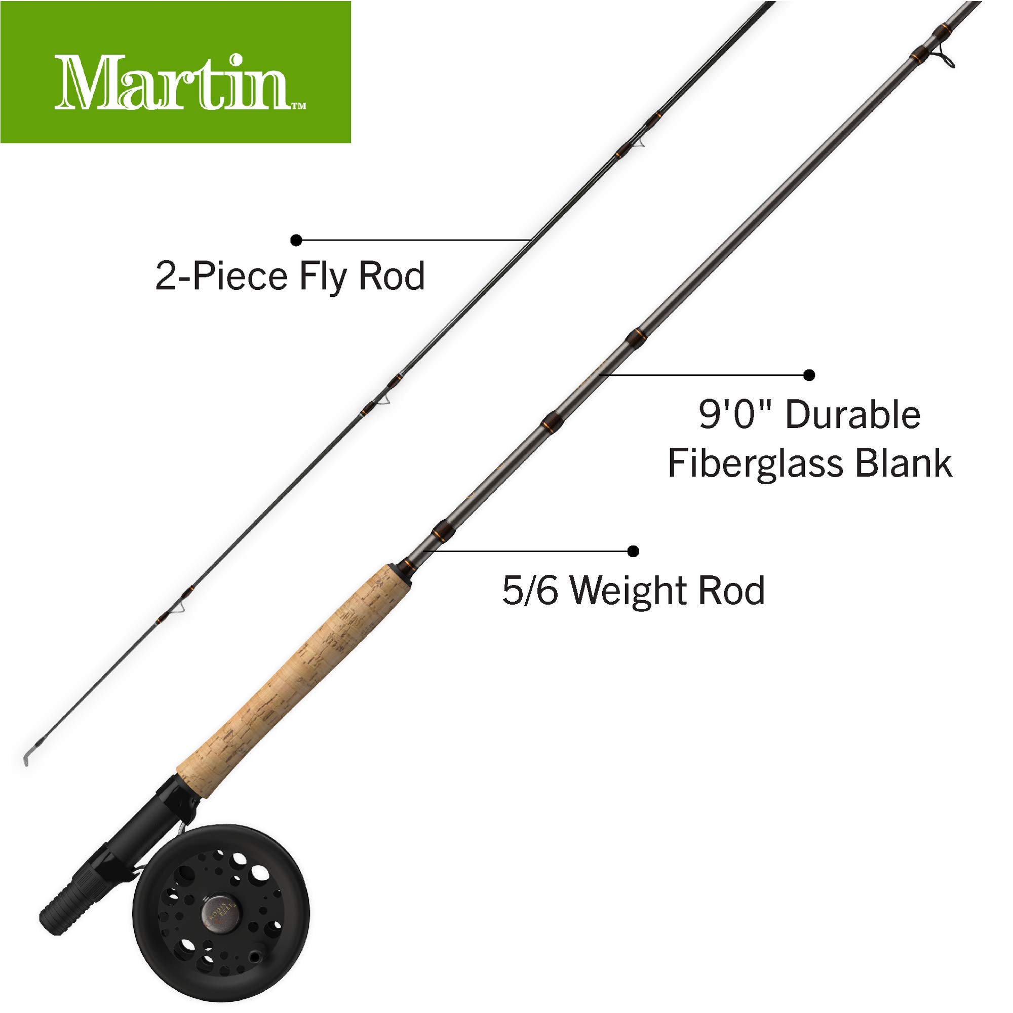 Amazon | CADDIS CREEK 65 COMBO W/9FT 5/6 FLY ROD | Martin Fly