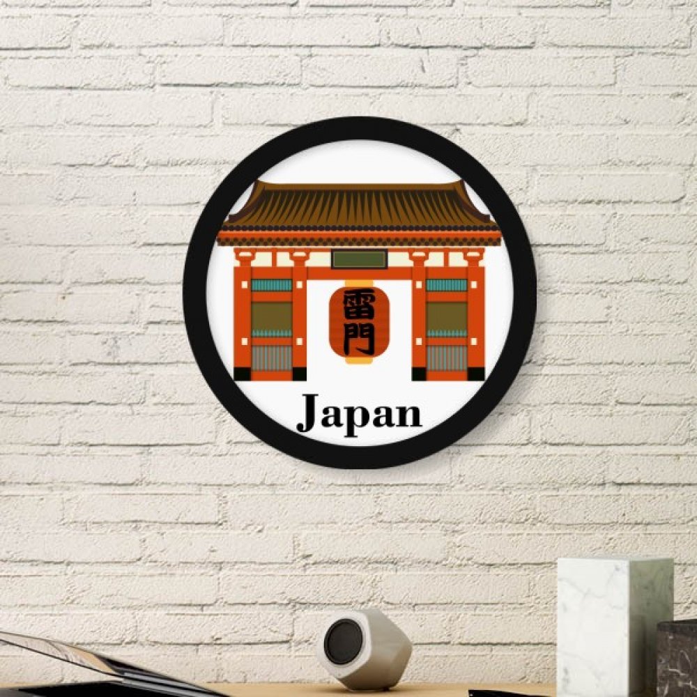 Stickers muraux grand cadre noir pour masquer un mur vide, motif temple