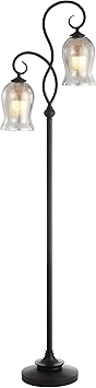 Safavieh Lighting Claudia Black 63.5-inch 2-Light Floor Lamp (LED Bulbs Included)