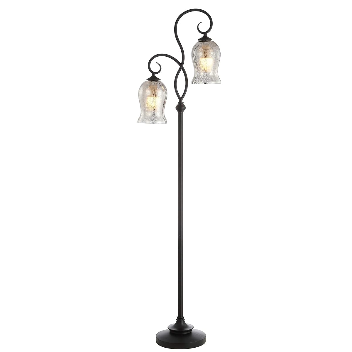 Safavieh Lighting Claudia Black 63.5-inch 2-Light Floor Lamp (LED Bulbs