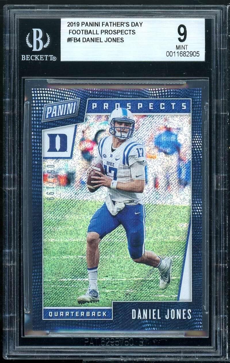 Daniel Jones Rookie Card 2019 Panini Father's Day Football (pop 1) #B4 BGS 9