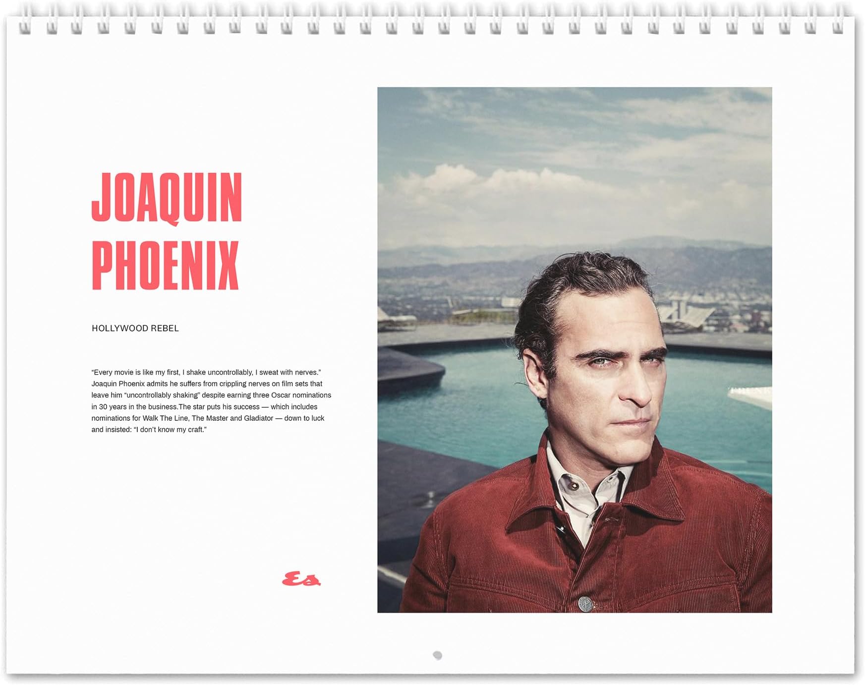 Joaquin Phoenix - Hollywood Rebel Wall Calendar