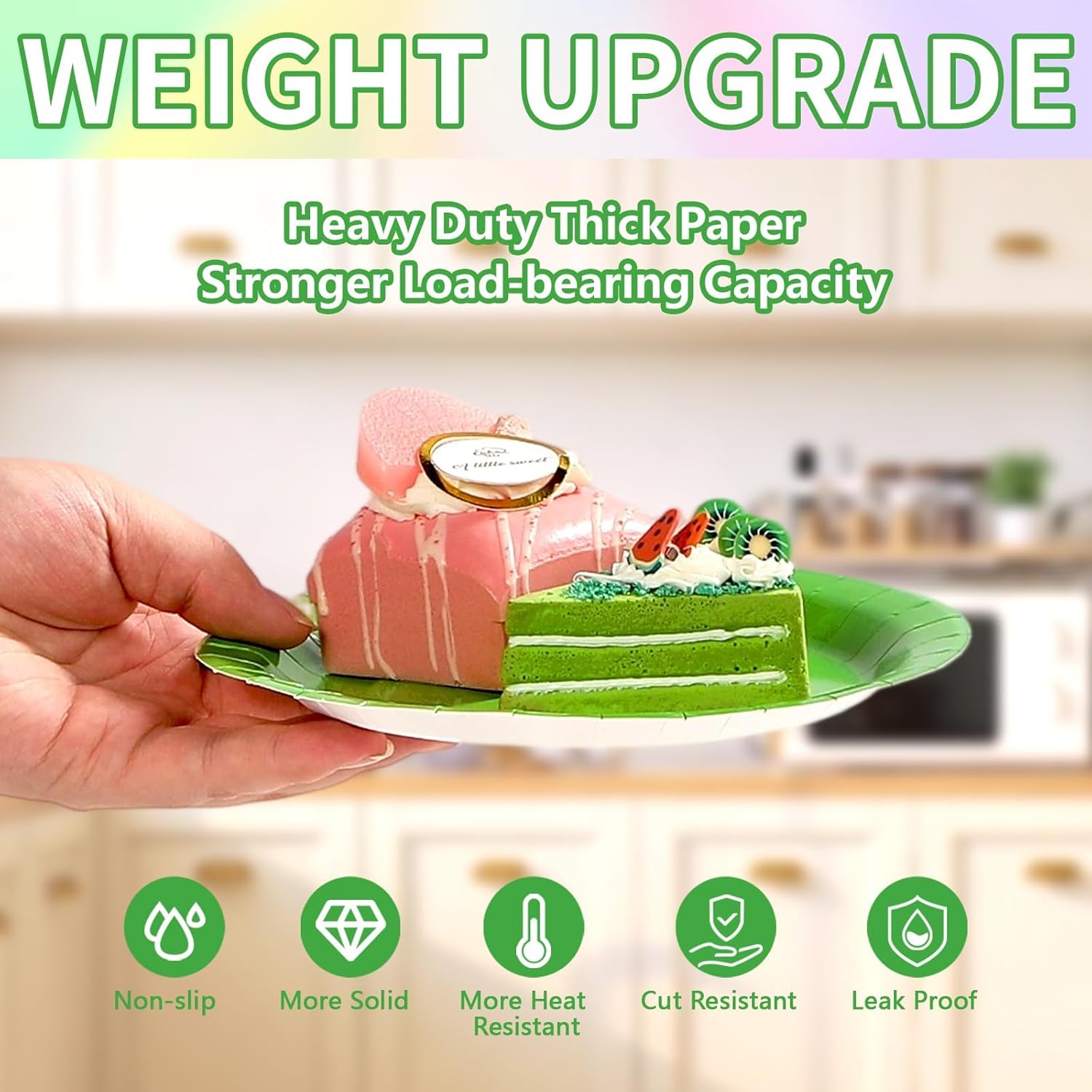 Grencian 120Pcs Rainbow Paper Plates 7" Round Colorful Party Plates Disposable Six Solid Color Plate for Birthday Rainbow Theme Party Wedding Baby Shower Party Decoration - Image 4