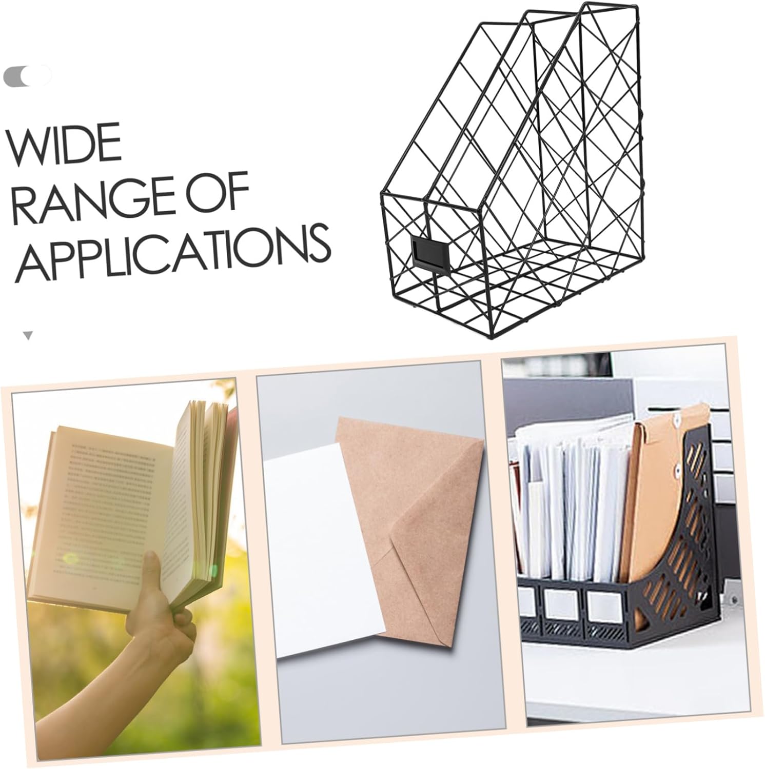 Storage Shelf Book Rack for Desk Large Capacity Wear-resistant Book Holder Desktop Magazine Rack Office Supplies