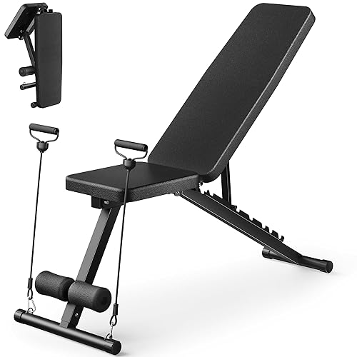 Adjustable Weight Bench for Home Gym, Foldable Workout Bench for