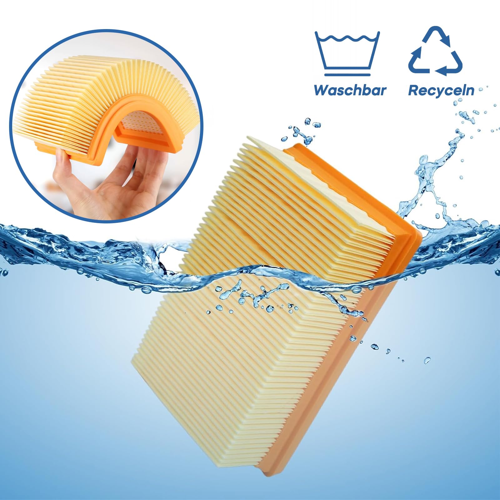 10 Staubsaugerbeutel + 2 Filter Für Kärcher WD4/WD5/WD6 - HEPA Ersatz