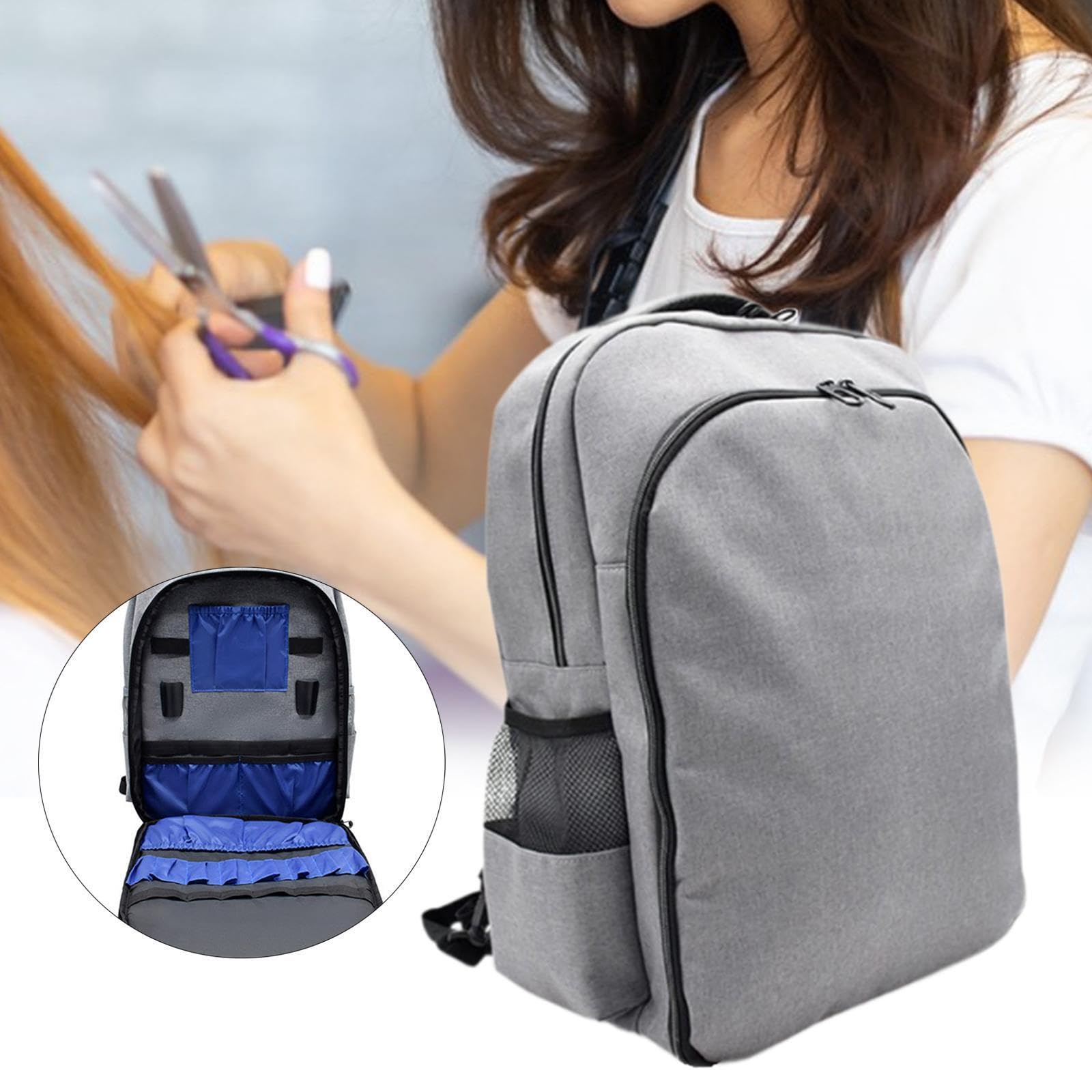 Zaino organizer portatile da barbiere di grandi dimensioni con elevata capacità per barbieri e stilisti professionisti, borsa da viaggio, organizer per regali uomo